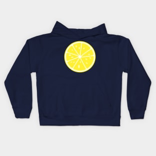 Slice of Lemon. Sliced yellow ripe lemon. Kids Hoodie